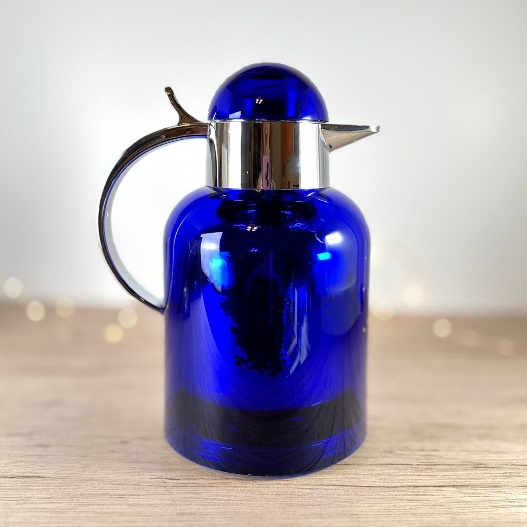 Emsa Thermomatic Insulated Cobalt Blue Thermos Pitcher Jug Carafe VTG
