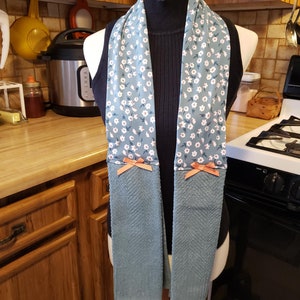 Kitchen Boa, Tea Towel, Teal Kitchen Towel, Neck Towel, Linens, Boa Towel, Housewarming Gift, Towel Scarf, Chef Gift, Apron, Cooking Gift