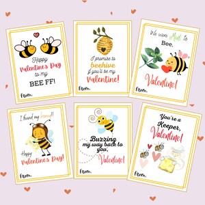 Printable Bee My Valentine!