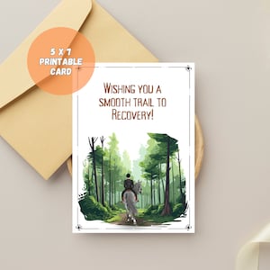 Carte de rétablissement pour les passionnés d'équitation, cavalier anglais, équitation, randonnée, carte de rétablissement pour lui, chasseur sauteur