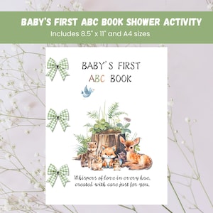 Baby Shower ABC Book, DIY ABC Book, Coloring Page Bundle, Personalized Baby Shower Activity, Baby Shower Games, Printable Gift under 20