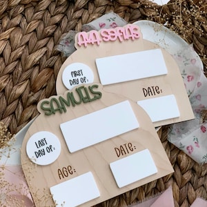 Mini First and last day of school board, back to school personalized wood sign