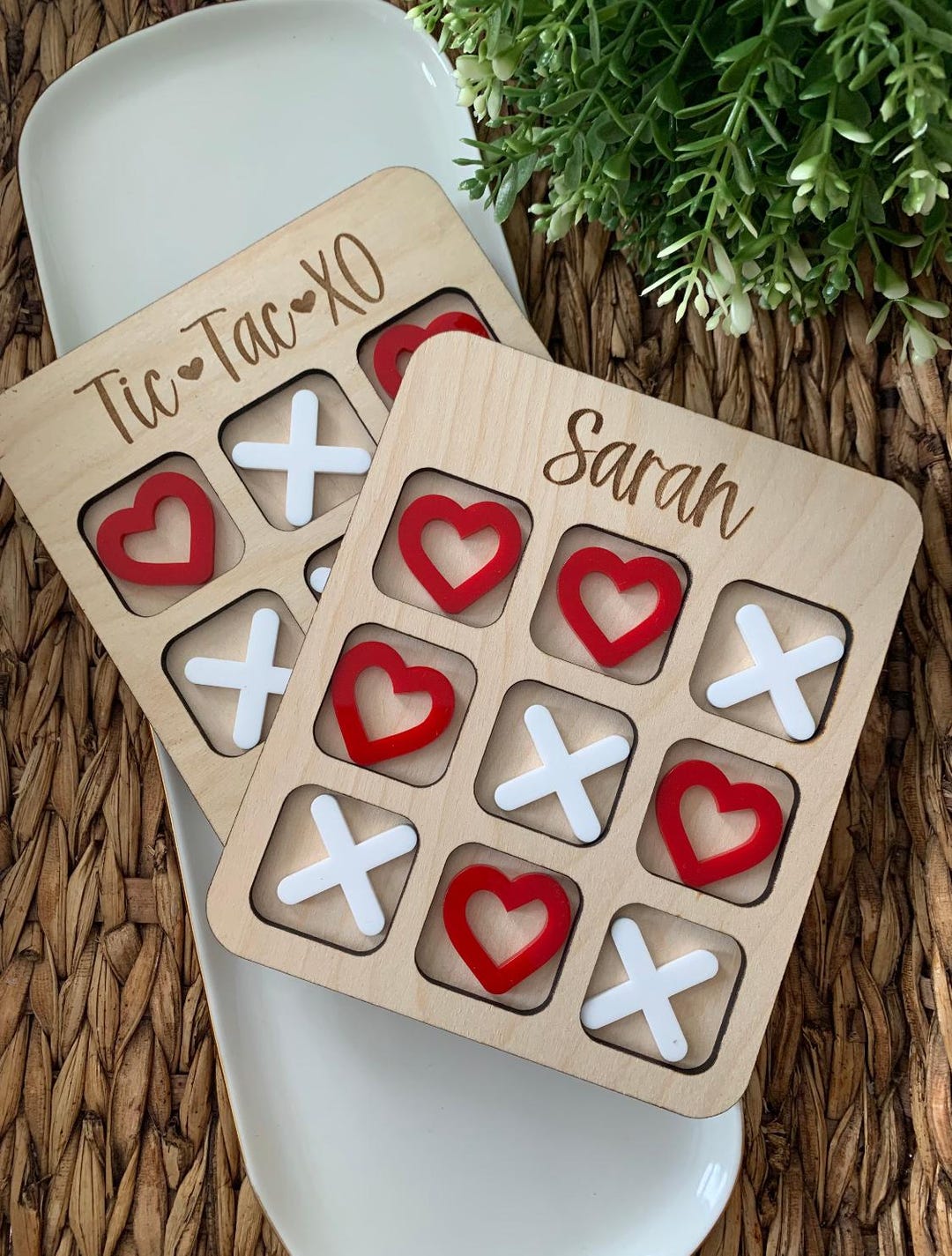 Valentine’s Day Tic Tac Toe Board Game, Personalized Valentine’s Day ...