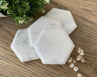 Marble coasters set of 4, genuine marble coasters, natural marble coasters