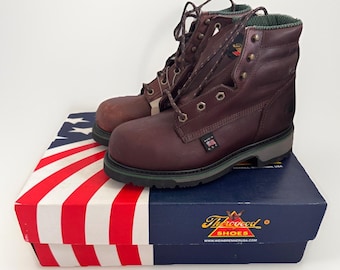 Thorogood Men’s American Heritage 804-4711 Size 7 Steel Toe Work Boots USA Brown
