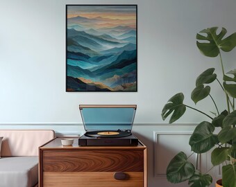 Blue Ridge Mountains Print, Vintage Botanical Art, Farmhouse Decor (Digital Download)