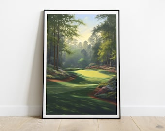 Augusta National Golf Course - Digital Art Print, AI Generated, Wall Art, AI Art, Digital Download, Home Decor, Printable