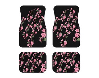 Cherry Blossom Trees Car Mats (Set of 4)Pink Chery Car Decal, Mother's Day Gift,Birthday Gift For Him,Graduation Gift For Daughter,Wedding