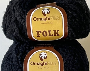 Ornaghi Filati Folk Yarn | Discontinued | Black