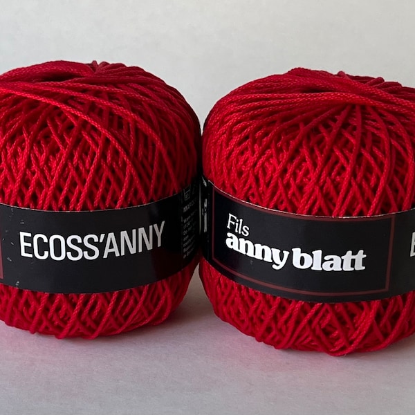 Anny Blatt Ecoss'Anny Mercerized Cotton Crochet Thread | Discontinued | Red