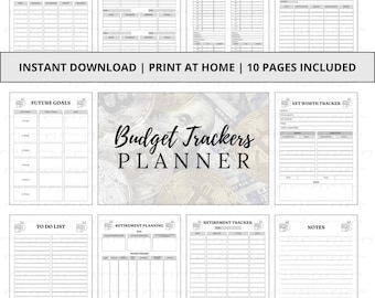 Printable Budget Planner | Debt, Savings & Expense Tracker (PDF Download)