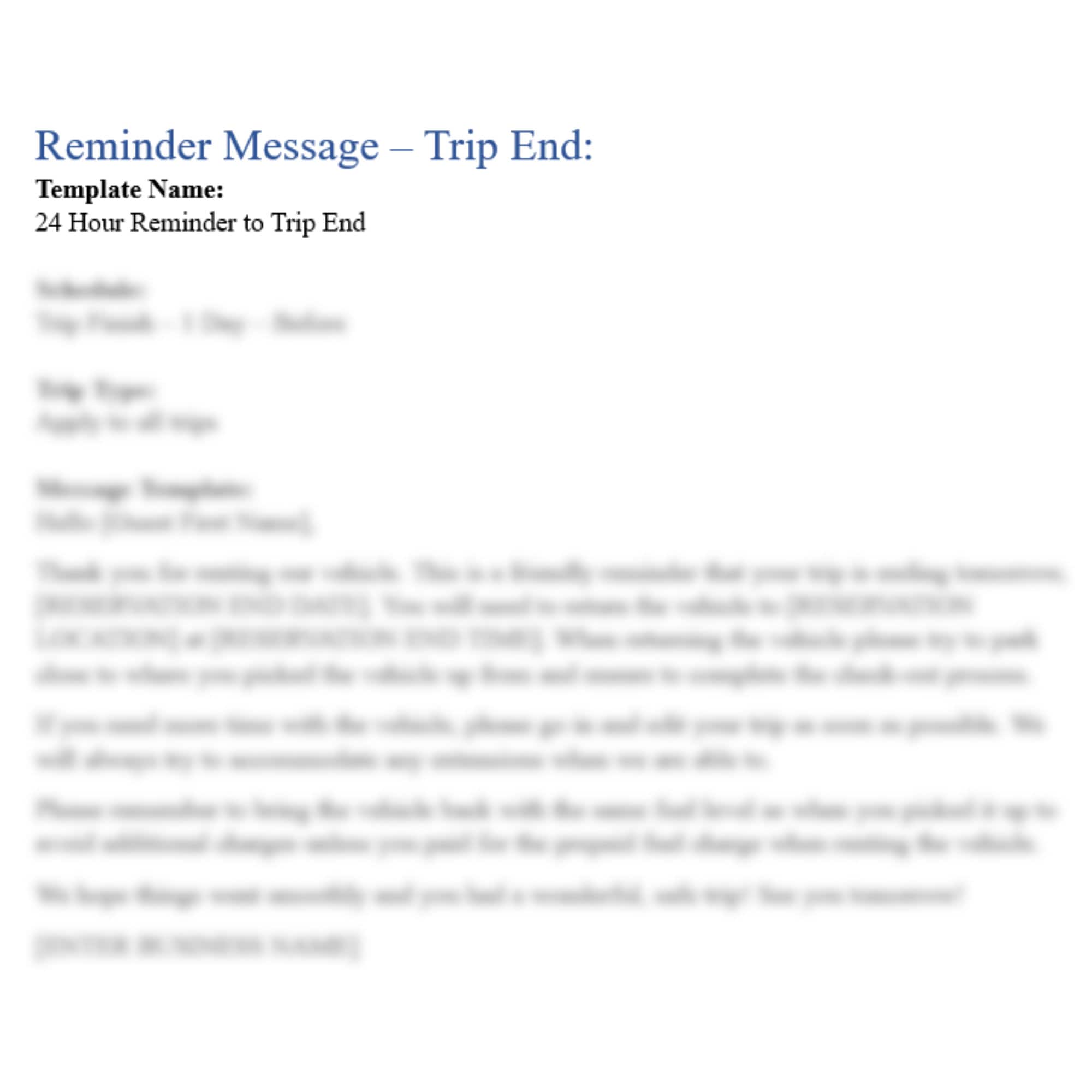 Turo Automessage Templates for Guests Rental Message Templates Step by