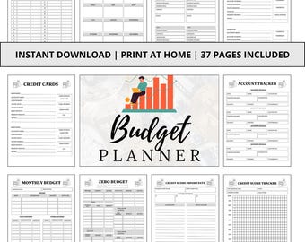 37-Page Printable Budget Planner | Family Finance Tracker (Digital Download)