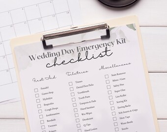 Bridal Emergency Kit Checklist - Etsy
