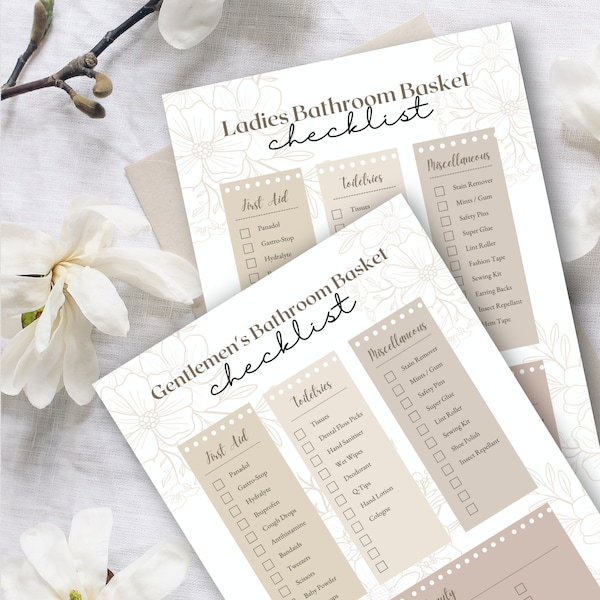 Wedding Bathroom Basket - Etsy