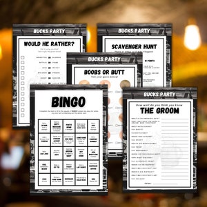 Bachelor Party Game Package Bucks Party Games Personalised Printable Bachelor Party Games Stag Challenge Templates Stag Do Icebreakers Vibe
