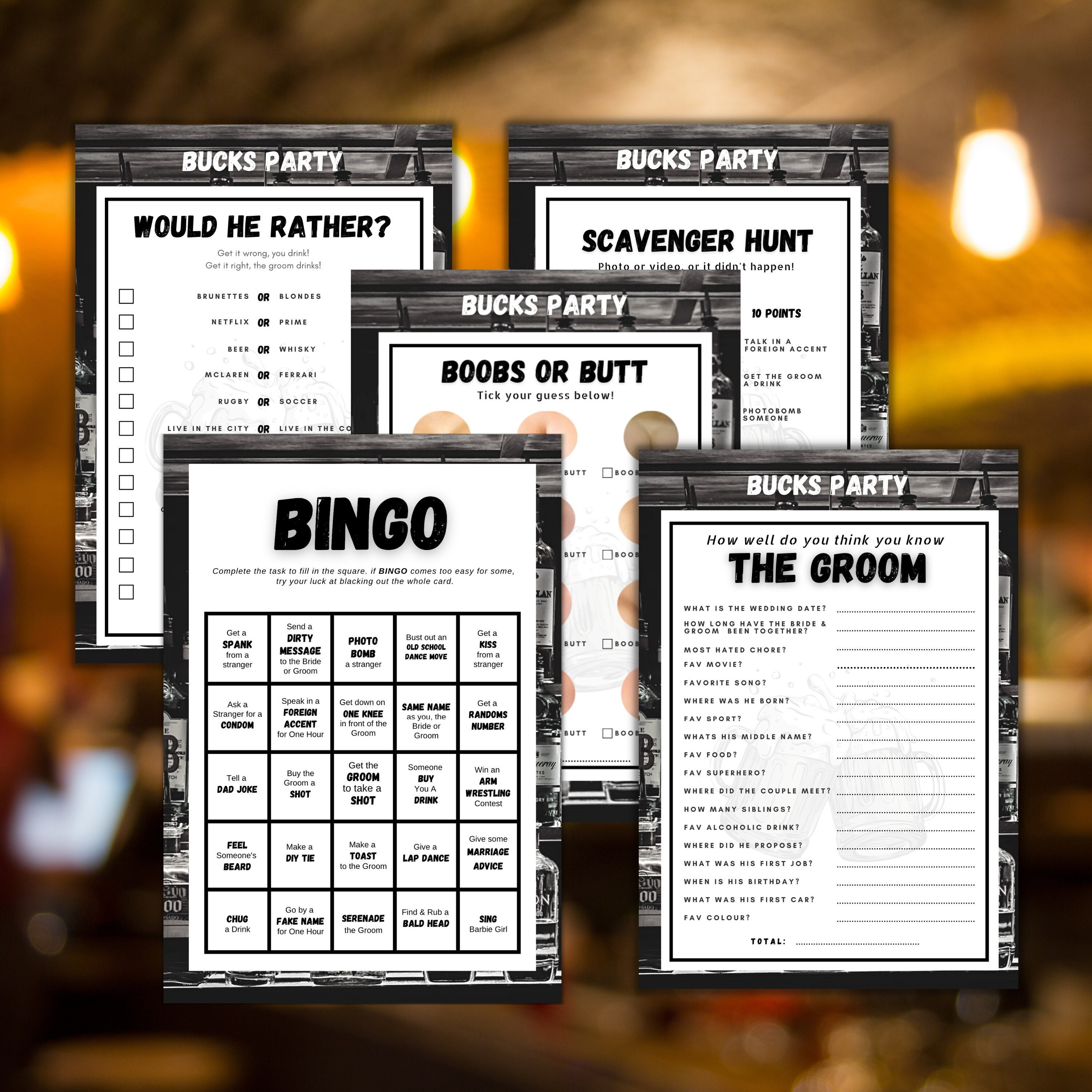 20 PZ CARTA Carte Da Gioco Carta Carta Quiz Divertenti Giochi Di Addio - Foto 7