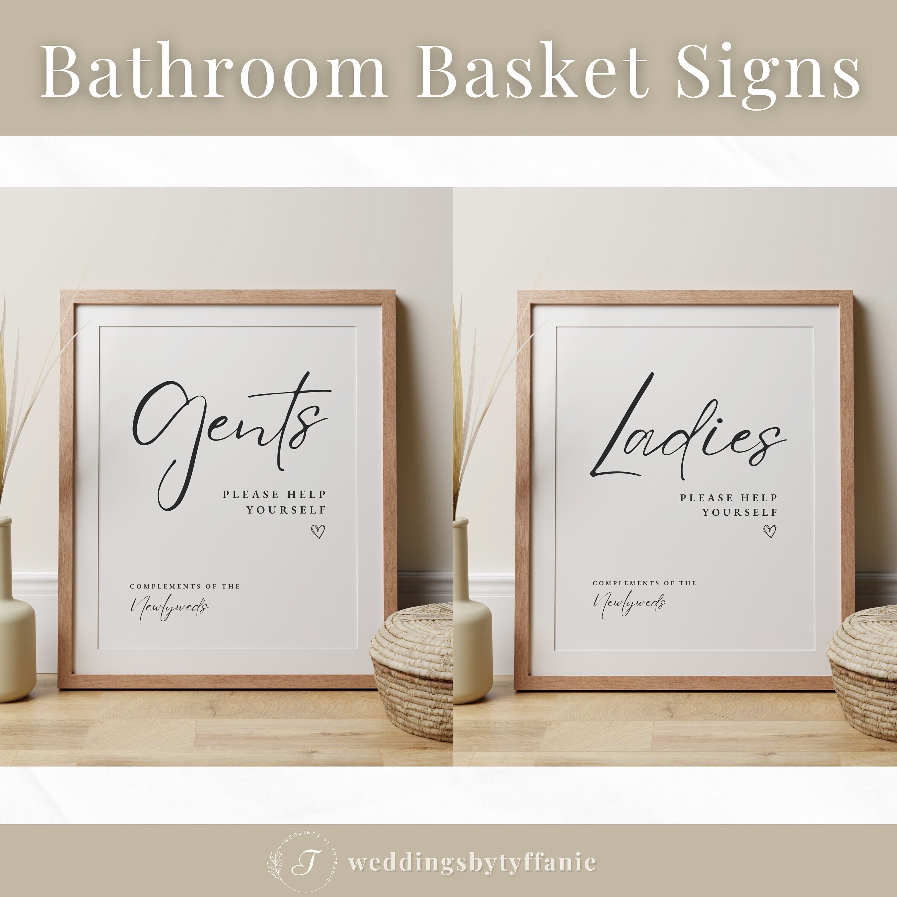 Bridal Emergency Kit Ladies Bathroom Tray Wedding Bathroom Basket Sign  Unique Gift for Bridal Shower Wedding Favors for Guests 