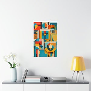 Affiche verticale mate de qualité supérieure - Art abstrait --- Décoration d&#39;intérieur