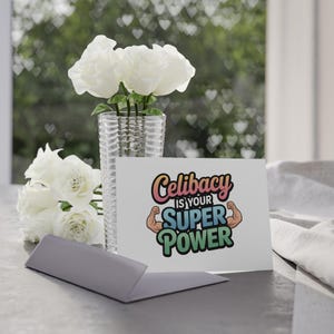 Tarjetas de felicitación, Celebración del celibato, Amor propio motivacional, Diseño inspirador, Tarjetas modernas y divertidas, Juego de tarjetas navideñas