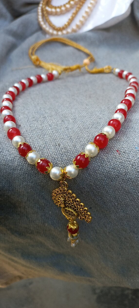 Red pearl jewellery deals