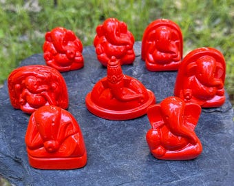 Ashtavinayak Ganesh Ganapati Set - 8 Lord Ganesha Idols | Maharashtra Temple Collection | Mini Hindu Murti Set - 2 inches each