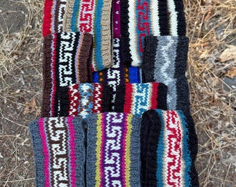 Hand Knit Wool Headband Handmade in Nepal, Polar Fleece Lined, Ear Warmer, Winter Accessories, Stylish Head warmer
