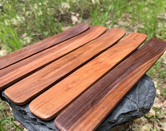 Houten wierookbrander, 10 inch lang, handgemaakt in India, wierookasvanger voor wierookstokjes, wierookhouder met de hand gesneden