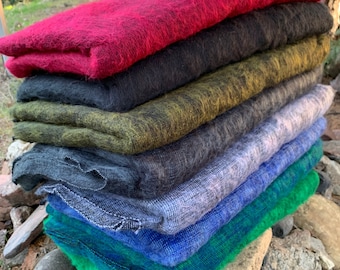 XL Himalayan Yak Wool Blanket 4x8 ft - Soft Warm Lightweight Handmade in Kathmandu Valley Nepal Himalayas