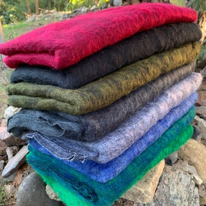 XL Himalayan Yak Wool Blanket 4x8 ft - Soft Warm Lightweight Handmade in Kathmandu Valley Nepal Himalayas