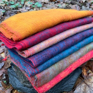 Himalaya Yak Wool Scarf - Handwoven in Kathmandu Valley Nepal - Spring Colors - Soft Warm Handmade Thin Light for Winter Spring Summer Fall
