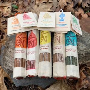 Tibetan Bodhi Incense Gift Collection x5 - Handmade Incense Nepal Himalayas High Quality - Packed in Handmade Traditional Nepali Lokta Paper