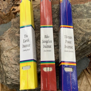 Tibetan Incense Collection x3 - Ribo Sangchoe - The Earth - Tibetan Peace - Handmade Gift from Kathmandu Valley Nepal - Highest Quality