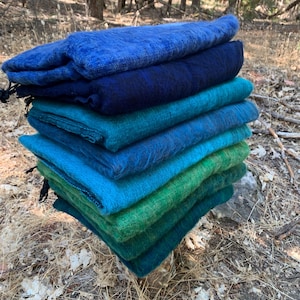 XL Himalayan Yak Wool Blanket 4x8 ft - Soft Warm Lightweight Handmade in Kathmandu Valley Nepal Himalayas