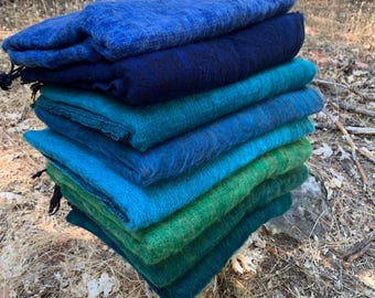XL Himalayan Yak Wool Blanket 4x8 ft - Soft Warm Lightweight Handmade in Kathmandu Valley Nepal Himalayas