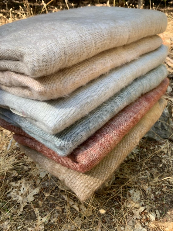 XL Himalayan Yak Wool Blanket 4x8 ft, Soft Warm Lightweight Handmade in Kathmandu Valley Nepal Himalayas, Blanket, Throw, Wrap, Home Decor