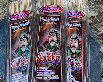 Bali Sai Flora Premium Räucherstäbchen aus Ubud Bali, Handgefertigter balinesischer Räucherstäbchen für den täglichen Gebrauch, Ubud Bali Indonesien