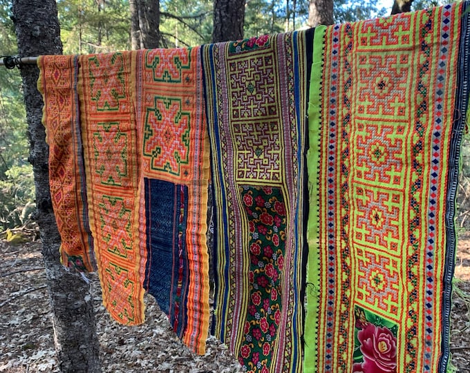 Hmong Rug Handmade Traditional Hmong Tribal Vintage Textile Fabric From Luang ...