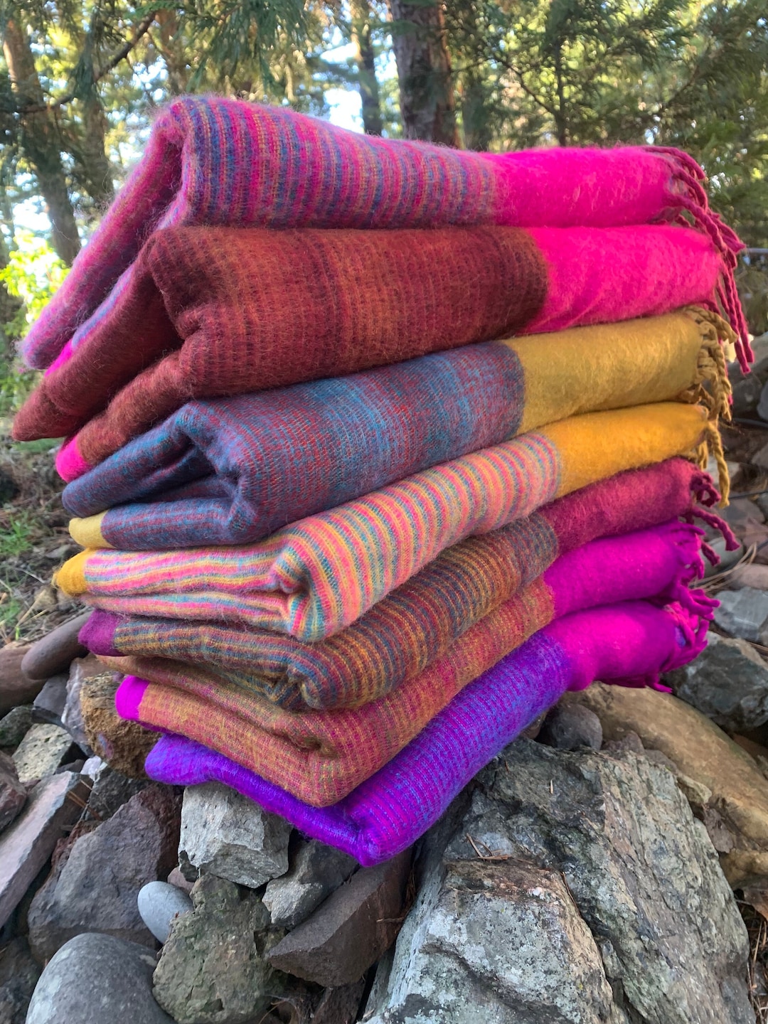 Handmade Tibetan Yak Wool Blanket From Himalayas XL Soft and Warm 4x8