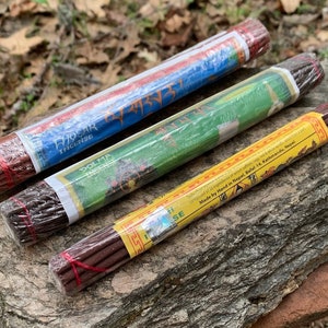 Tibetan Himalayan Monastery Incense Collection x3 Lhosar, Tashi, Dolma - High Quality, Authentic, Handmade in the Himalayas