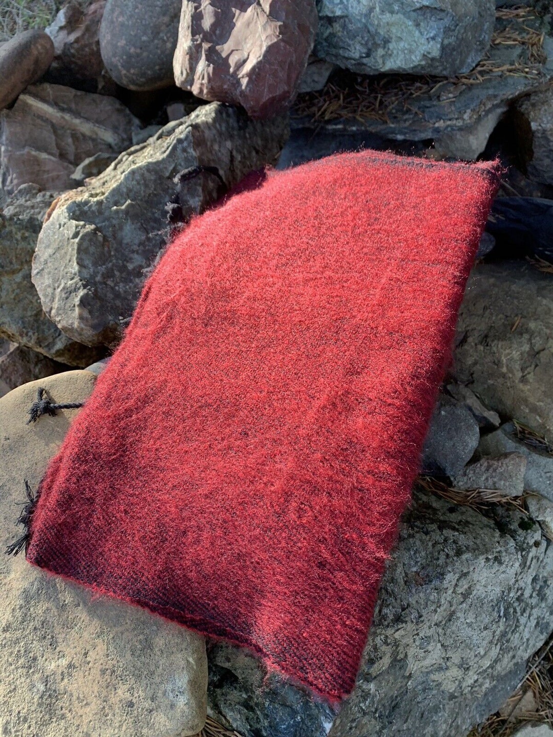 HIMALAYAN Yak Wool Duster in Cranberry