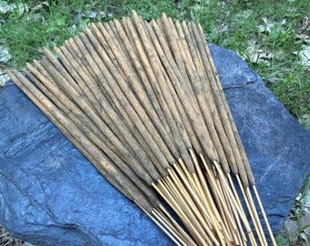 Black Bakhoor Incense Sticks, Extra Thick, 20 grams, Handmade High Quality Temple Grade Incense from the villages of South India