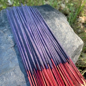Blue Lotus Incense Sticks, 20 grams, Handmade High Quality Temple Grade Incense from the villages of South India