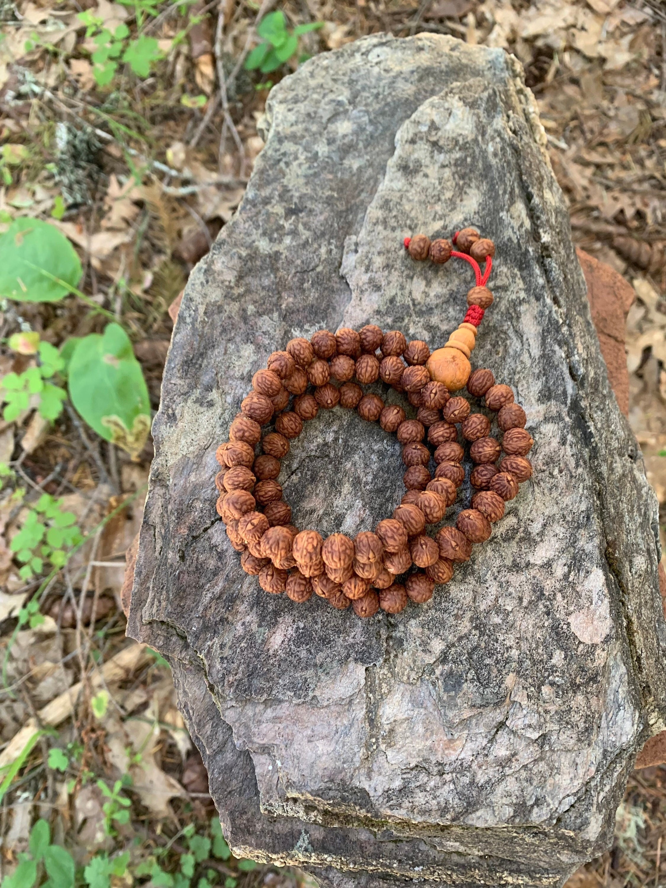 Extra Special Dark Bodhi Seed Necklace, Handmade Japa Mala from Lumbini Nepal
