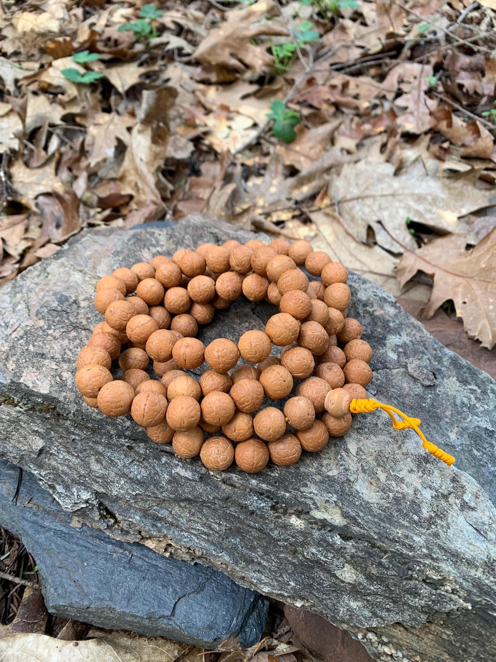 Bodhi Seed Japa Mala Necklace , Handmade Natural 108 Bead Bodhicitta from the Himalayas of Nepal, Meditation Yoga Gift