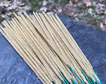 Pushkar Tulsi Incense Sticks, 20 grams, Handmade High Quality Temple Grade Incense from Rajasthan India, Thulsi, Thulasi, Holy Basil Incense
