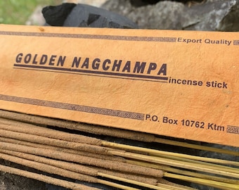 Golden Nag Champa Incense bundle x10 packs plus 1 pack FREE, The original Himalayan Nag Champa, All Natural, Handmade in Nepal, Wholesale