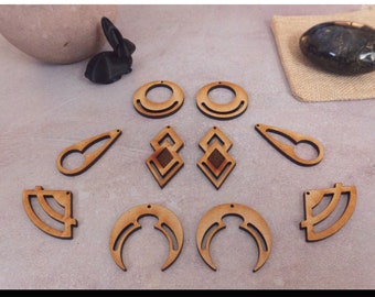 Macrame Earring Set - Boho Style Earring Designs For Wood and Acrylic Cutting: Instant Download