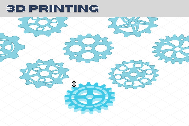 Premium Cogs & Gears Digital Stencil Template SVG DXF Vector Files