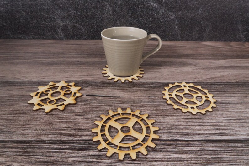 Premium Cogs & Gears Digital Stencil Template SVG DXF Vector Files